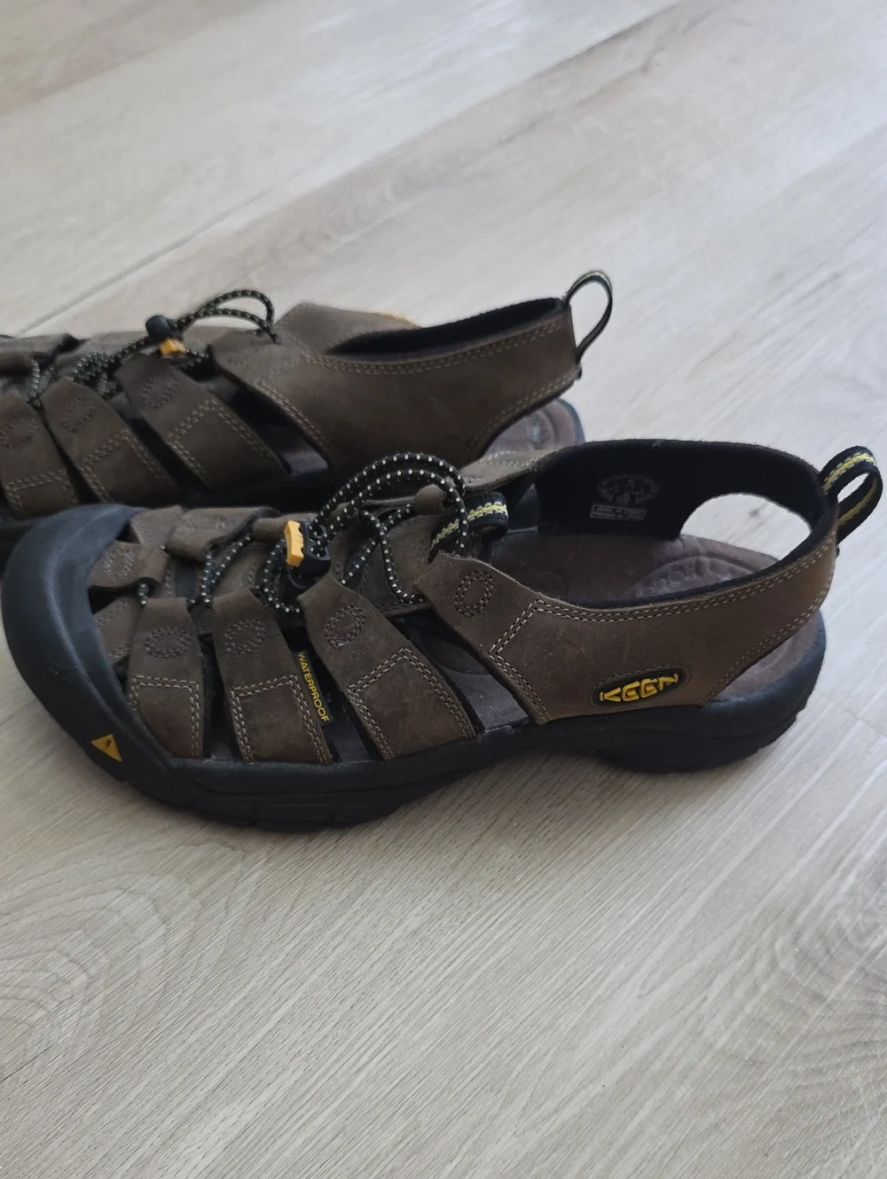 KEEN Newport Waterproof Leather Hiking Sandals Brown